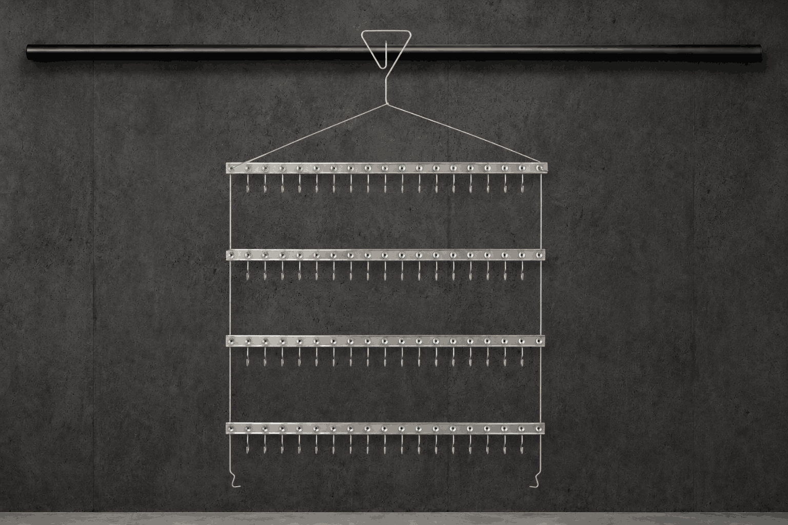 EPSI Cross N Click modular rack for small aerospace parts