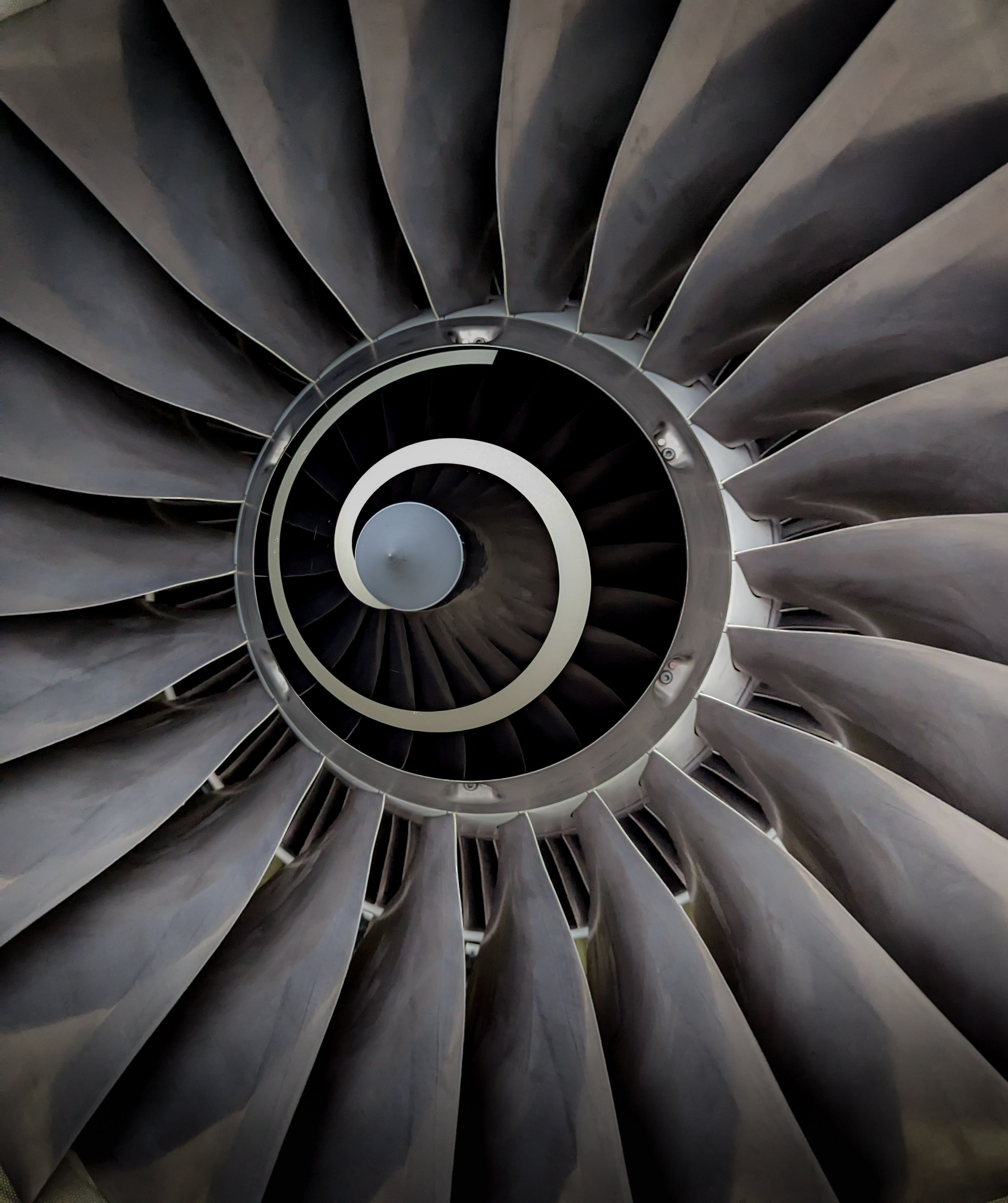 Jet engine blades representing precision aerospace finishing applications