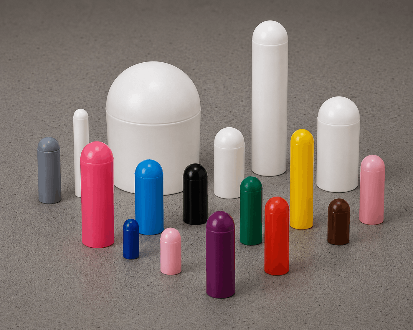 High-temperature masking caps for powder coating data center components, electrical enclosures, grounding points and fittings